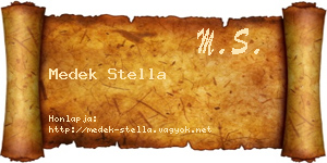 Medek Stella névjegykártya