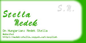 stella medek business card